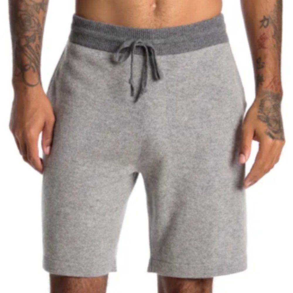 AMICALE Men's Cashmere Drawstring Lounge Shorts (SEE DESCRIPTION)